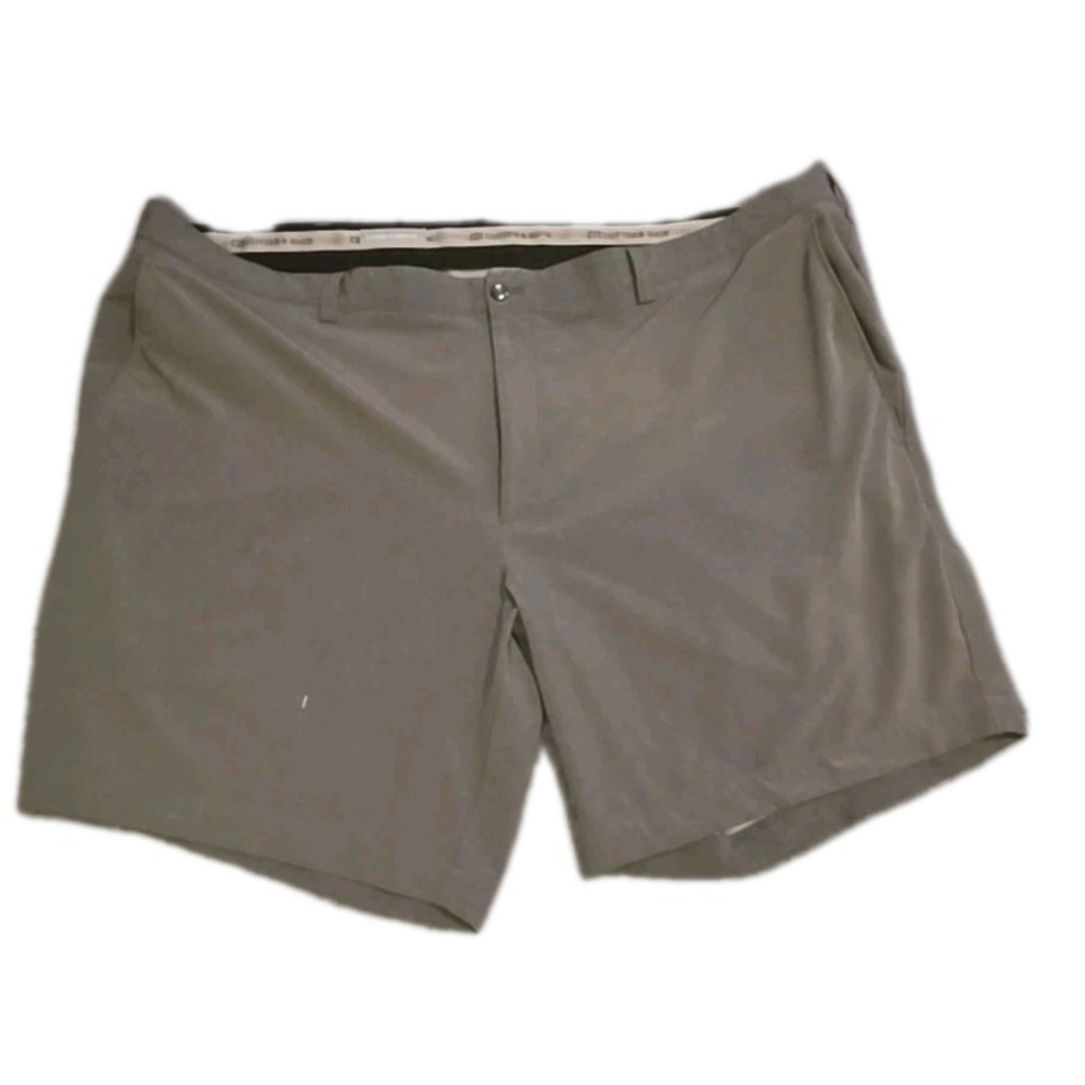 Cutter & Buck Mens 50B Golf Shorts Beige Gray‎ Polyester Spandex DryTec Big
